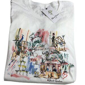 "Poodle" knit cotton tshirt By Robert Graham